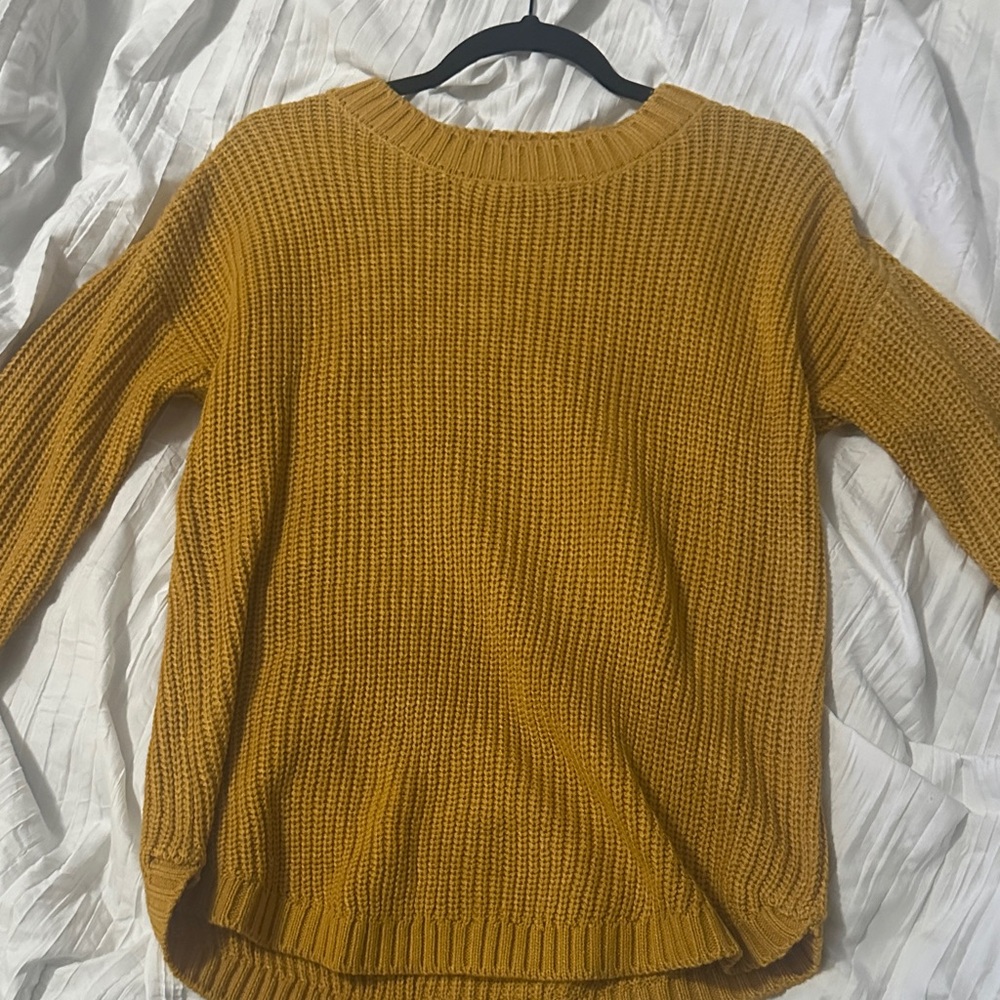 SO Mustard Crew Neck Sweater